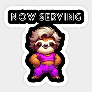 Now Serving Sloth Sticker